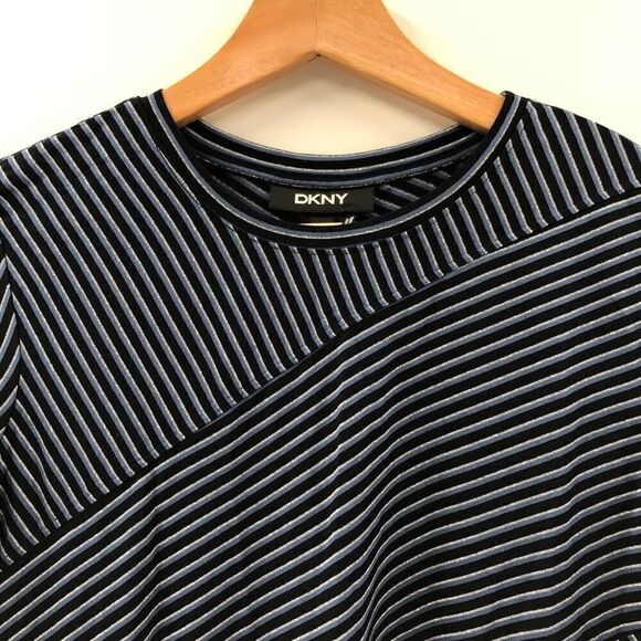 DKNY Striped Long -Sleeve Top New Navy XXS‎ - Picture 3 of 9